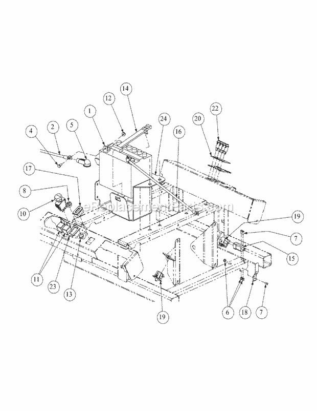 Electrical Assembly Kawasaki Diagram and Parts List for M60-KW 53AB5GFX750 Cub Cadet Sprayer